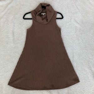 Socialite A Line Cowl Neck Dress • Tan • Sz XS
